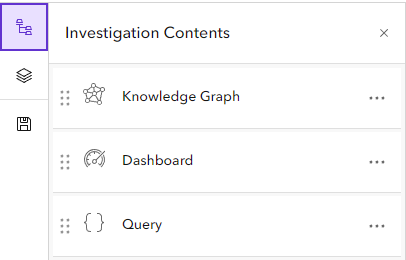 Investigation Contents pane Investigation Contents pane